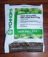 NELSON SAUVIN HOPS HOP PELLETS 1oz FACTORY PACKED IN NITRO FOR HOME BREWING KIT