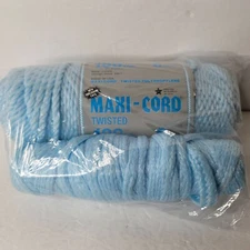 Lot of 2 Pale Blue Macramé Cord Skeins Assorted Thickness