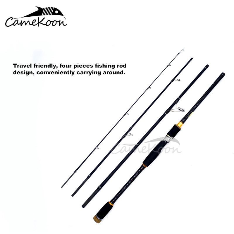 CAMEKOON Spinning Fishing Rod 4Piece Carbon Fiber Ultralight Travel Fishing Rod eBay