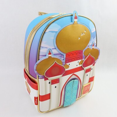 Loungefly Aladdin Mini Backpack 30th Anniversary Sultan's Palace Gold Debossed