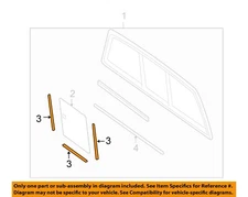 FORD OEM Rear Window Glass-Weatherstrip Seal 6L3Z1542052A