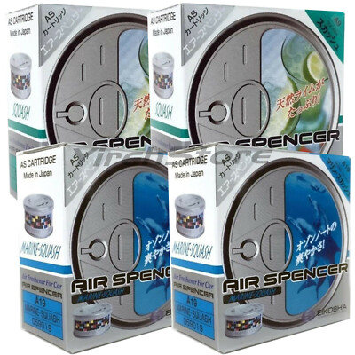 Air Spencer Cartridge 2x Marine Squash, 2x Squash Scent Car Air Freshener JDM