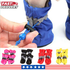 4pcs Waterproof Dog Shoes   Anti-Slip Rain Boots for Small Dogs  Cats