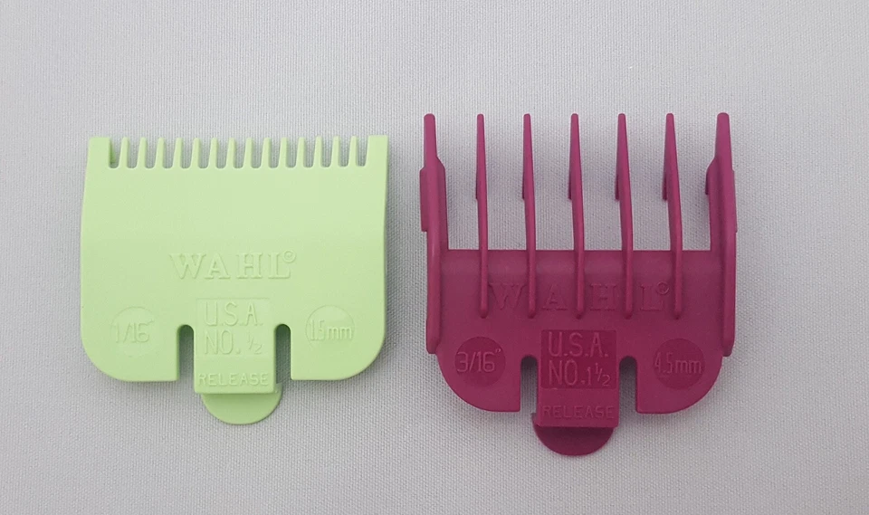 Wahl Clipper Guard Attachment Combs ½ 0.5 (Half) + 1½ 1.5 (One & Half) SET
