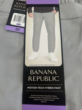 Banana Republic Motion Tech Hybrid Pant Men's 30 Slim Fit Gray NWT