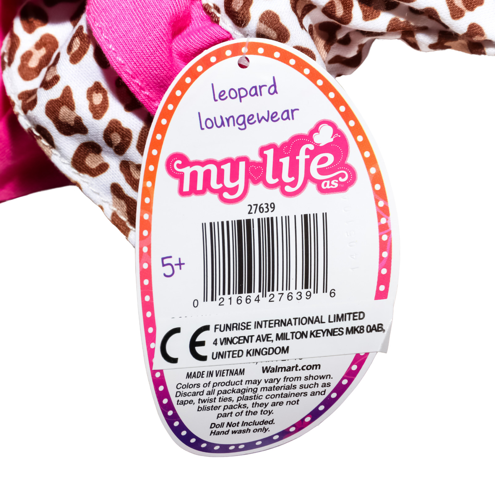 My Life As Leopard Loungewear Outfit Pajamas for 18" Dolls Sleep Set NWT