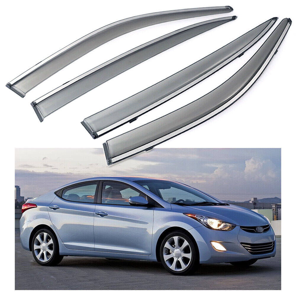 4Pcs Car Window Visor Vent Shade Deflector for Hyundai Elantra S