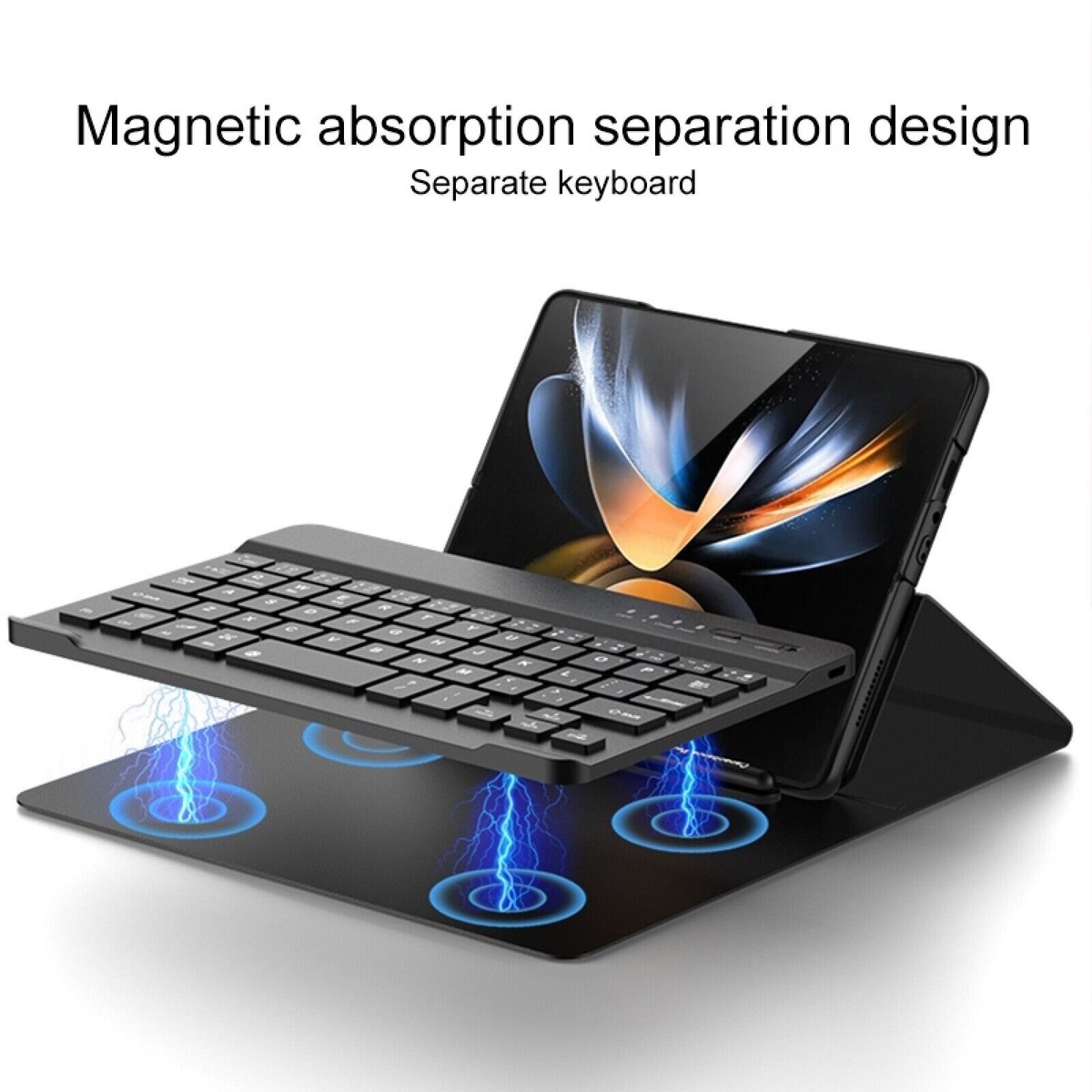 Magnetic Bluetooth Wireless Keyboard Leather Case For Samsung Z