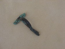 Ancient Roman fibula nice design work all over & it still works 2 3/4" long 