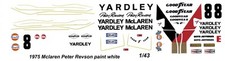  8 Peter Revson Yardley Mclaren 1975 1/43rd Scale Waterslide Indy F1 Decal