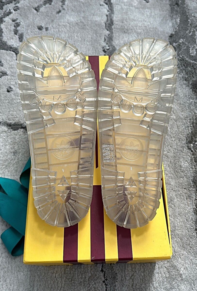 Authentic Gucci Adidas Adilette Clear Mens Sandal/Slide US9 Authentic Gucci Adidas Adilette Clear Mens Sandal/Slide US9