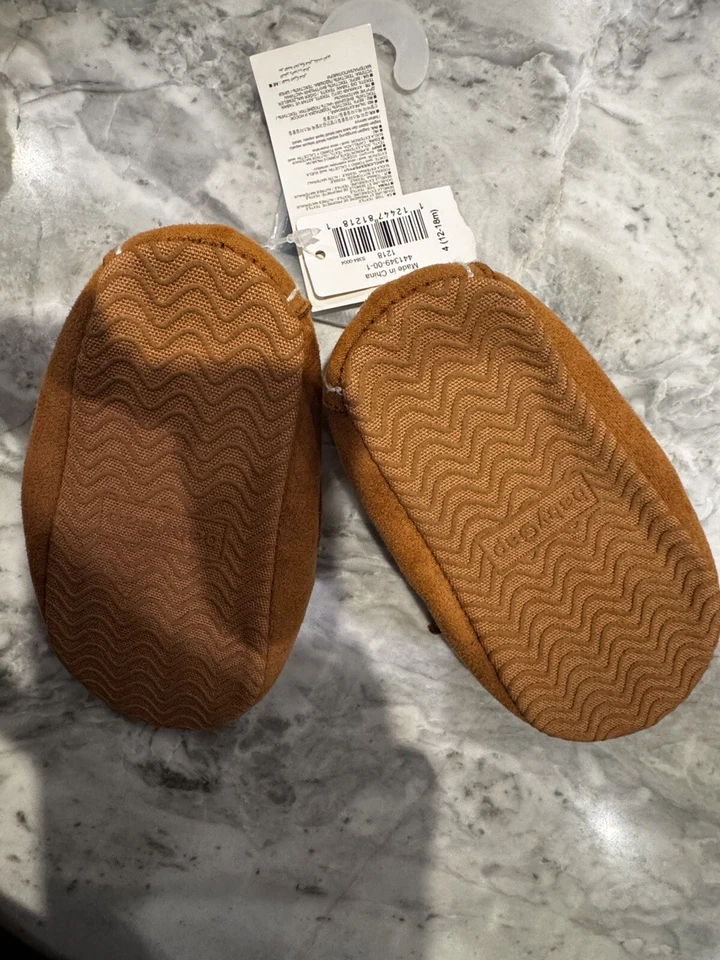 Mocasines Gap Baby Marrón Sin Cordones Forrados a Cuadros Zapatos Talla 12-18 Meses Informales Suaves Foto 4 de 4