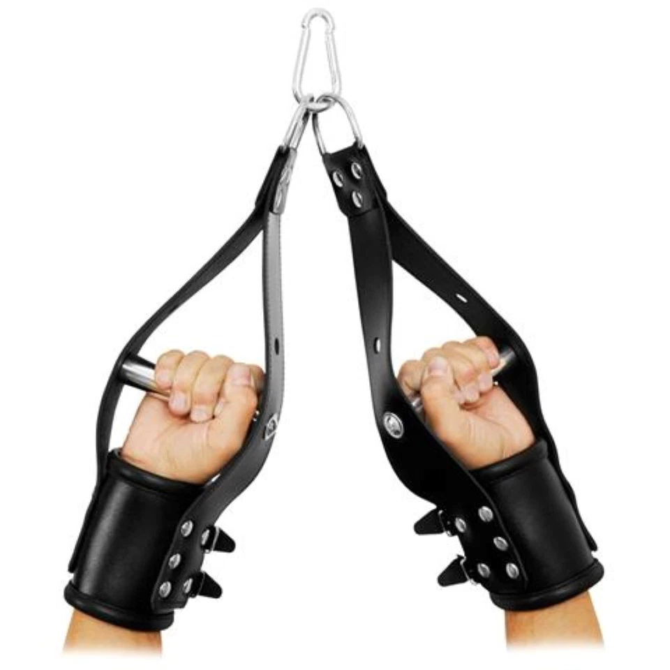 TULA-TOYS Set bondage BDSM supporto in pelle manette da appendere manico manette da appendere manette