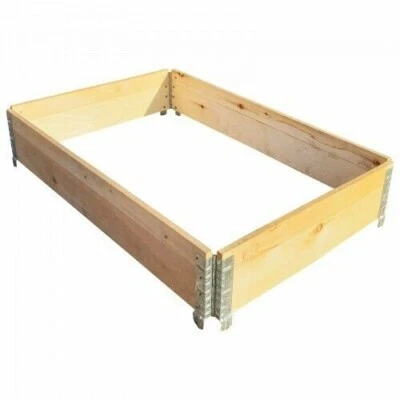 GARMIX Palettenrahmen Aufsatzrahmen Hochbeet Gartenbeet Stapelrahmen 120x80x20 cm