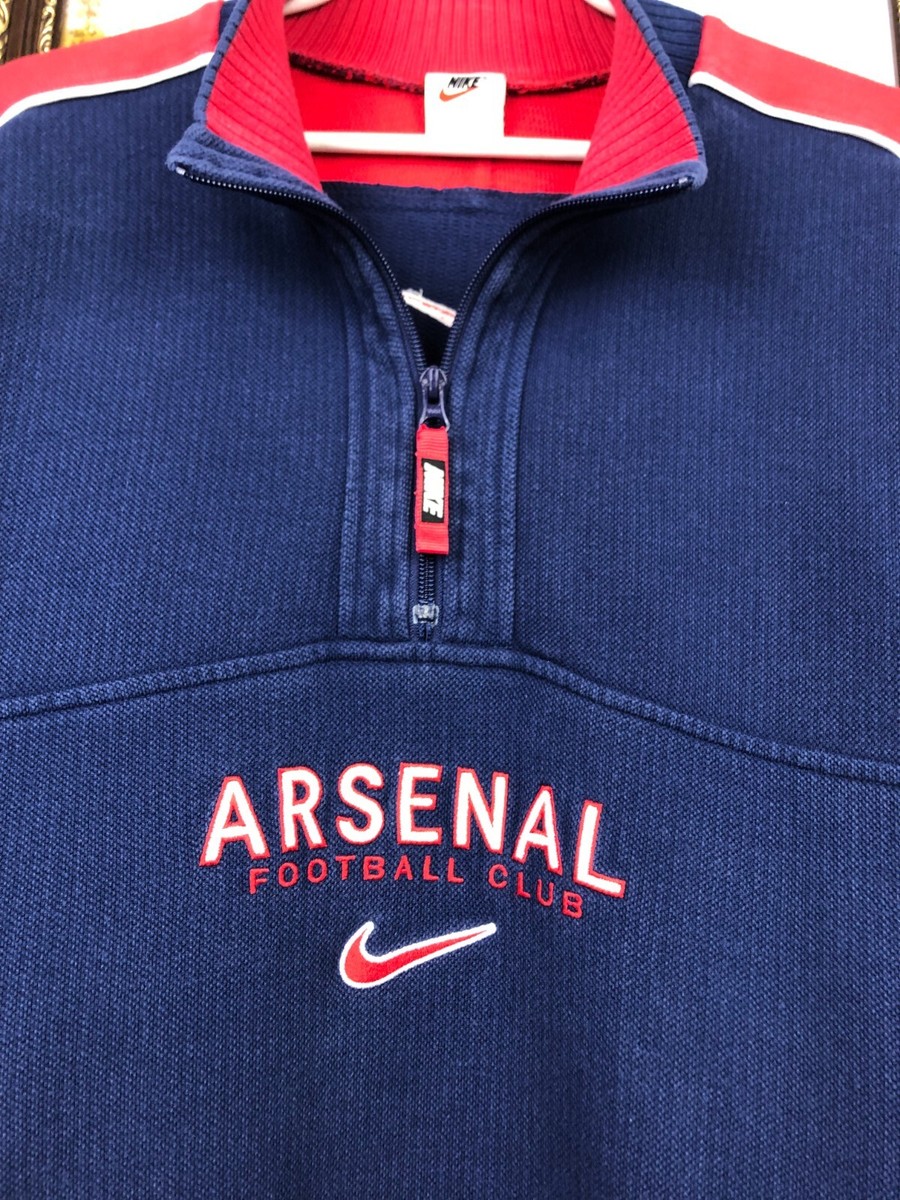 Vintage 90's Nike Arsenal Football Sweatshirt Soccer Jacket