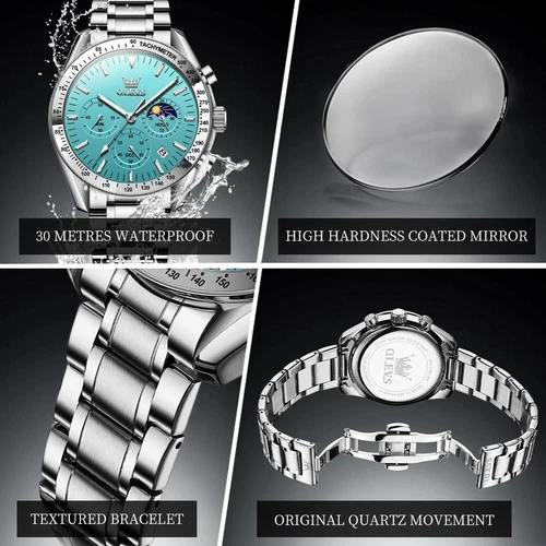 OLEVS Wasserdicht Quarzuhr Leuchtend Business Luxus Datum Armband Herren Herren - Bild 3 von 20