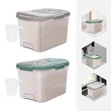 10kg Large Rice Storage Container Food Flour Airtight Box Rice Dispenser W/ Cup