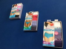 Women's underwear: Hanes Breathe, available in various sizes, colors, styles 6pk