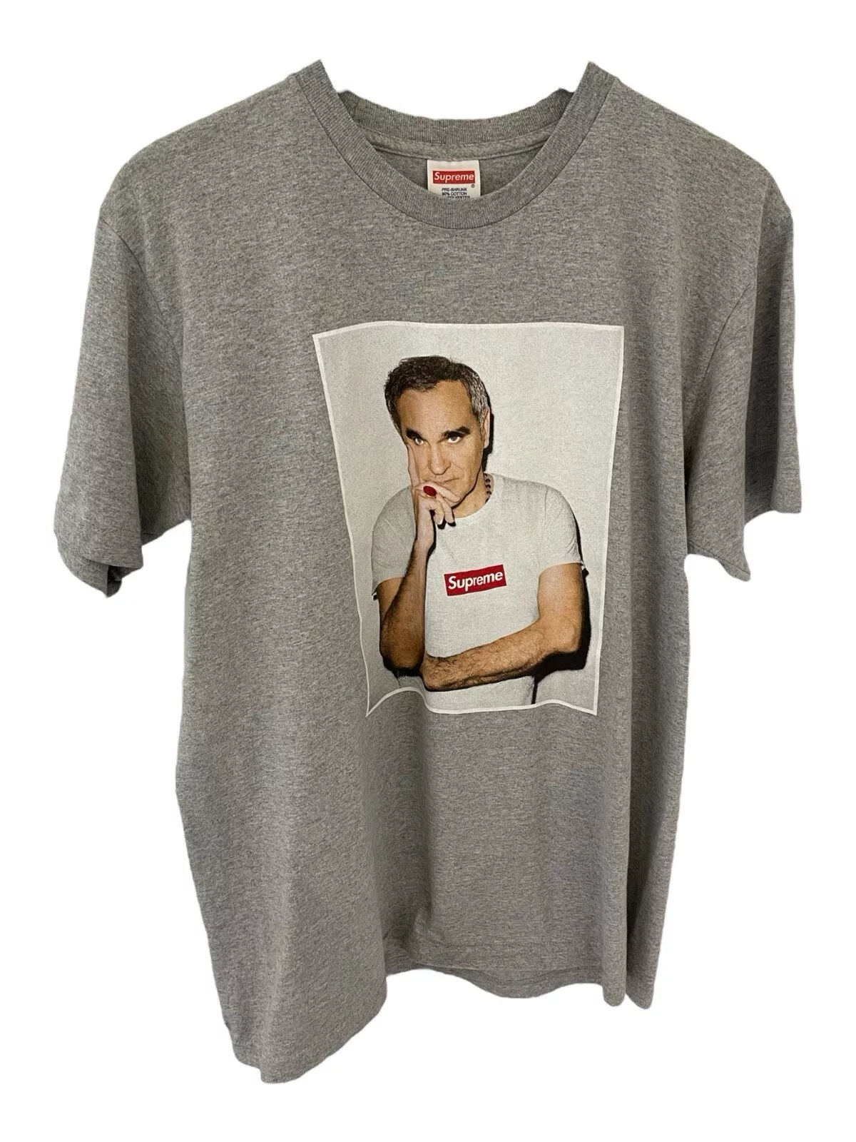 (L) Tee shirt Supreme Morrissey gris bruyère 2016SS