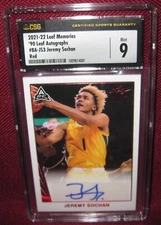 2021-22 LEAF MEMORIES AUTOGRAPH #BA-JS3 JEREMY SOCHAN RED 24/25 CSG 9 AUTO 10