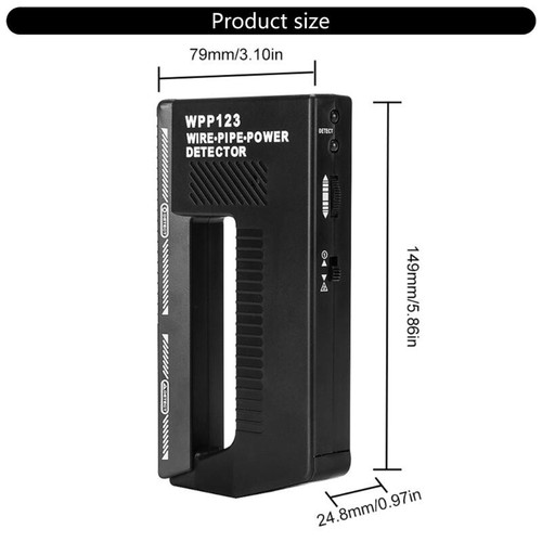 Handheld Metal Detector Adjustable Wpp123 Wire Pipe Power Detector Wall Scanner - Picture 12 of 12