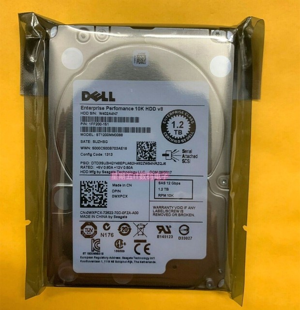 Dell WXPCX 0WXPCX ST1200MM0088 1.2TB 10K SAS 12GB/s 2.5 in HDD Hard Drive Dell WXPCX 0WXPCX ST1200MM0088 1.2TB 10K SAS 12GB/s 2.5 in HDD Hard Drive