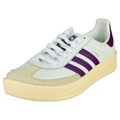adidas Madrid Mens White Purple Fashion Trainers - 8 US M - 9 US W | eBay
