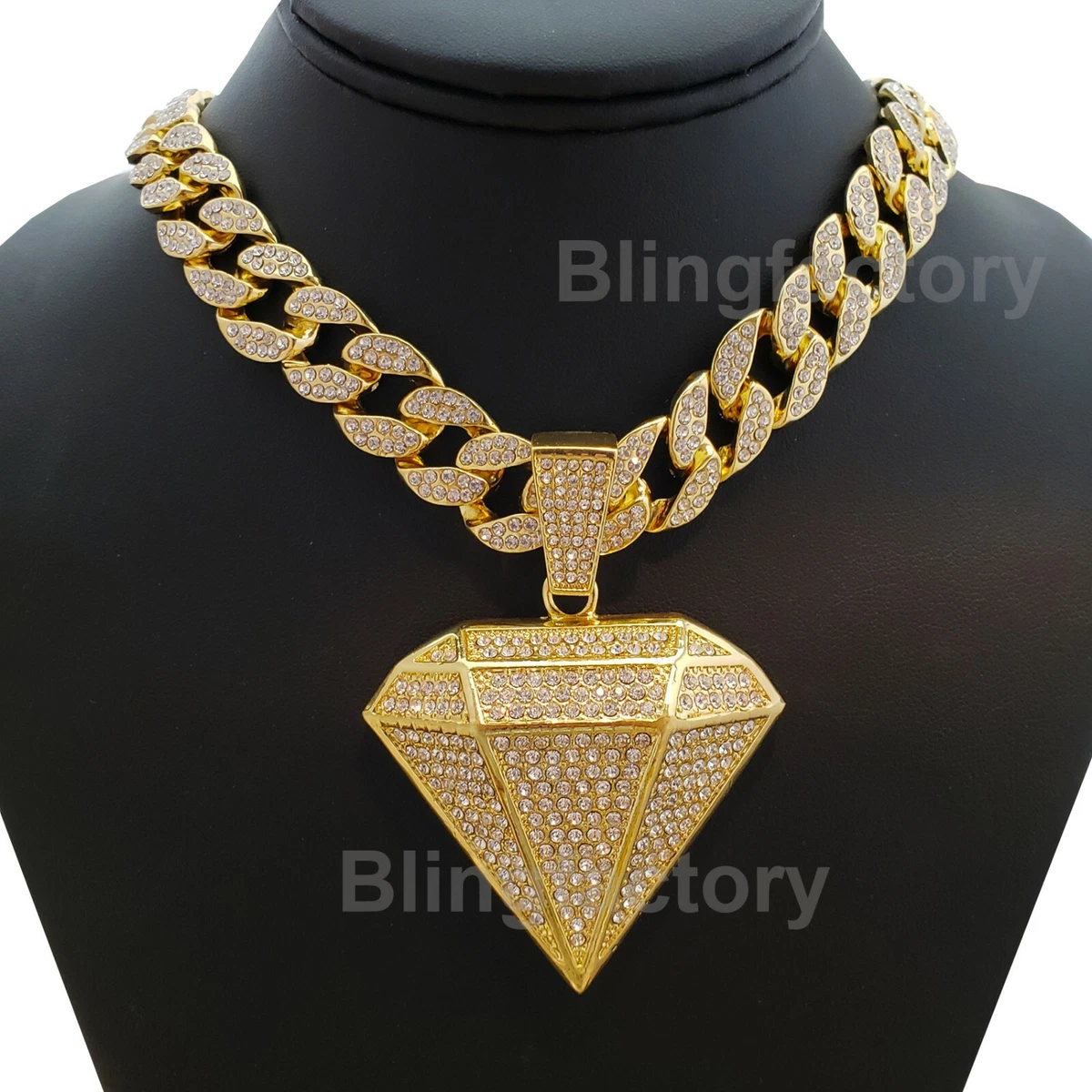 Diamond necklace hip hop sale