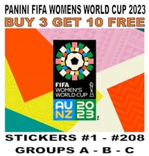 PANINI FIFA WOMENS WORLD CUP 2023 STICKER COLLECTION #1 - #208 GROUPS A B C