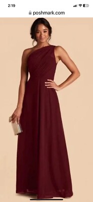 NWT Birdy Grey KIRA DRESS CHIFFON CABERNET Medium NEW NWT BRIDESMAID WEDDING M