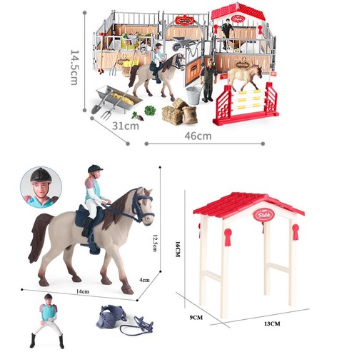 Pferdestall Figur Spielset Horse Clubs Set Spielzeug für Kinder Jungen Mädchen Baby - Bild 5 von 7