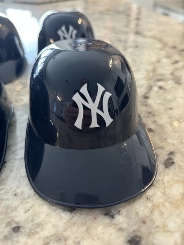 "Lote de 4 mini cascos cuencos de helado vintage Rawlings New York Yankees azul marino 5,5""" Foto 3 de 4