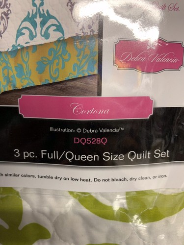 Virah Bella CORTONA Debra Valencia F/Q Three Piece Quilt Set - Picture 2 of 2