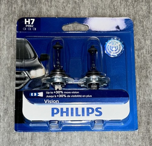 Philips H7PRB2 Vision H7 Headlight Headlamp Light Bulb - 2 PACK NEW - Picture 1 of 2