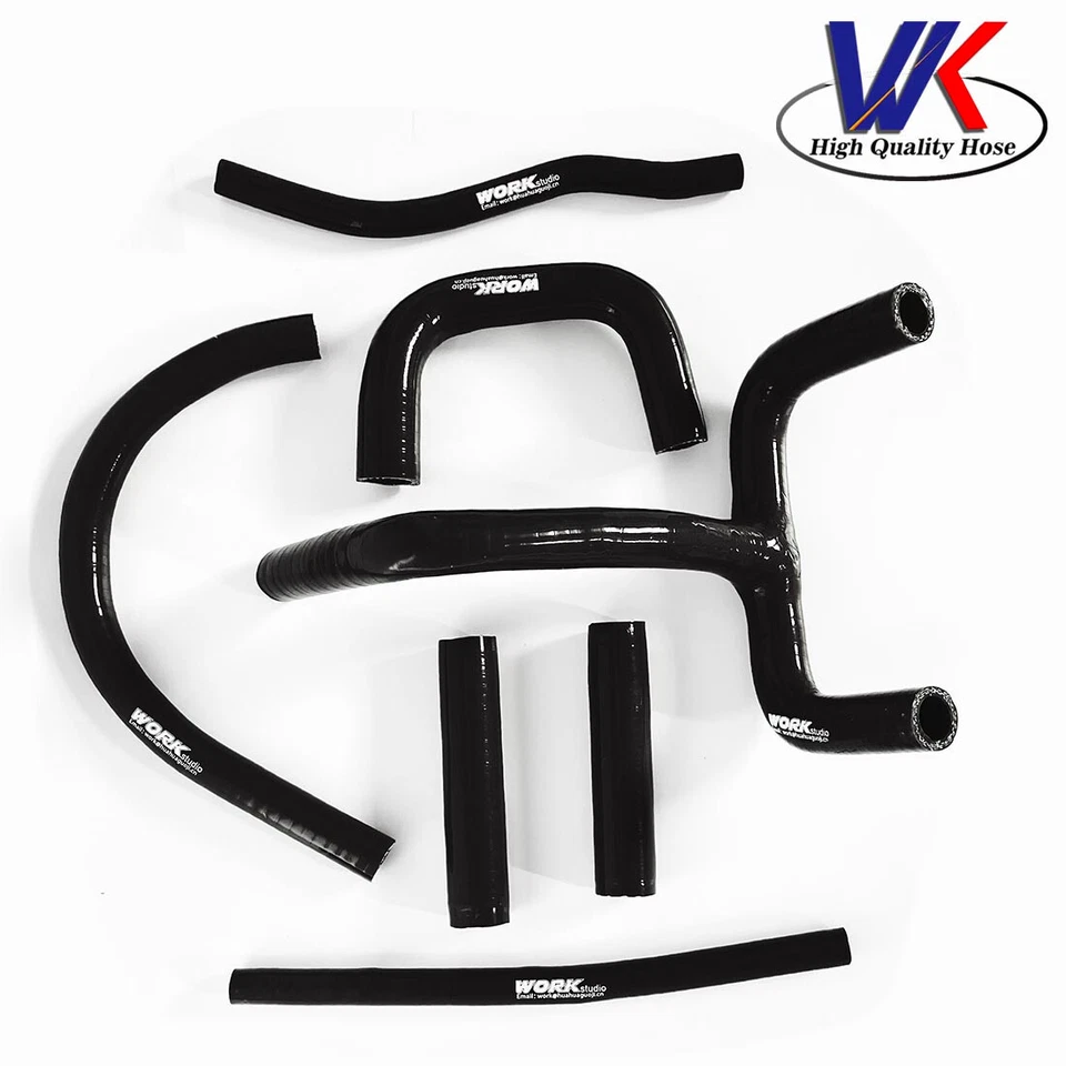 Mangueras de refrigerante de silicona negras aptas para 1998-2007 KTM 640/620/400/660 LC4 650 1999 2001 Foto 2 de 4