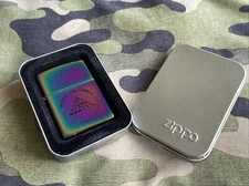 2003 Zippo Lighter - Rock N Roll Hall of Fame Cleveland Ohio - Iridescent Finish