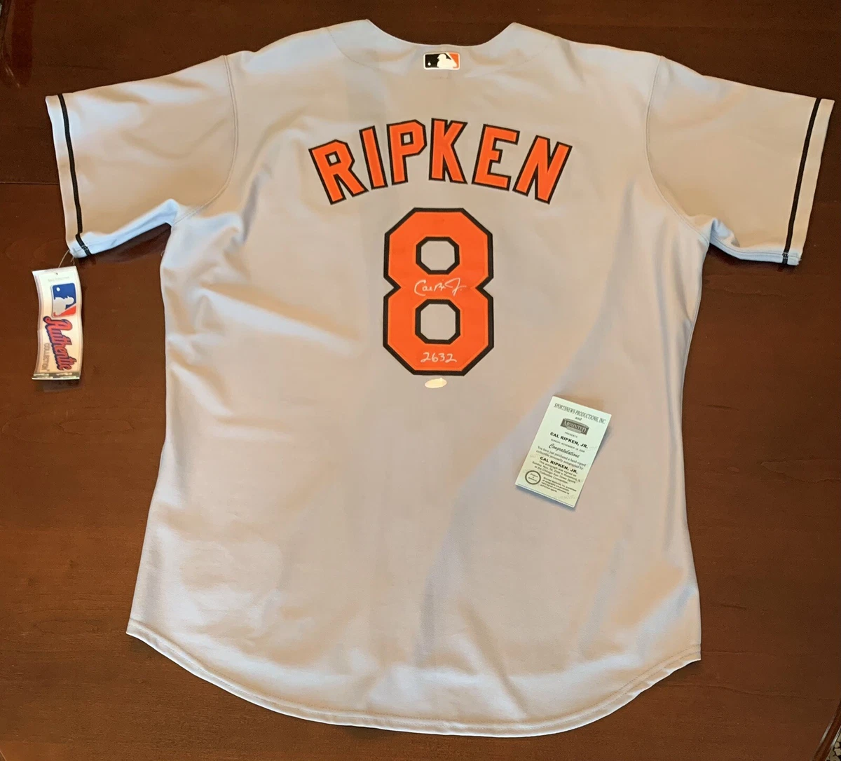 Cal Ripken, Jr. Jersey, Baseball jersey autographed by Hall…