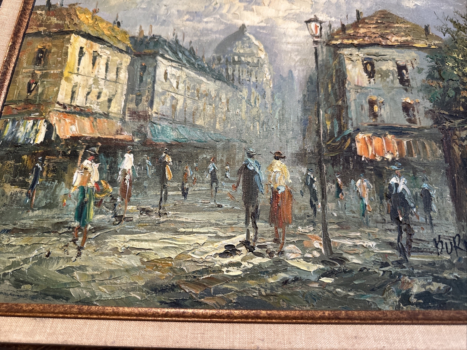 Original CAROLINE Painting Cityscape 16” x 12” OIL ON CANVAS eBay