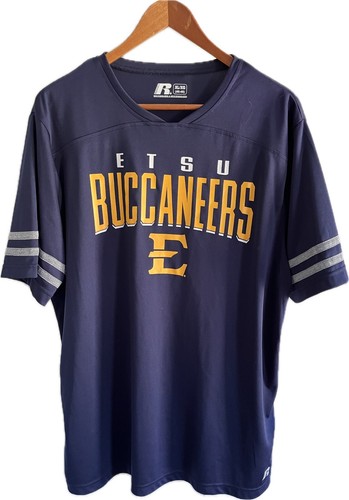 ETSU Buccaneers Blue Russel Athletics Polyester Shirt Mens XL
