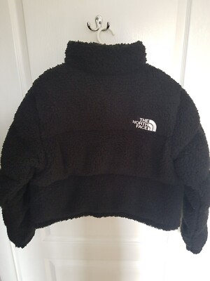 The North Face Nuptse Cropped Sherpa High Pile Black Size XS The North Face Nuptse Cropped Sherpa High Pile Black Size XS