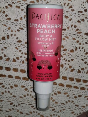 PACIFICA Strawberry Peach Body & Pillow Mist 4 oz New Without Box