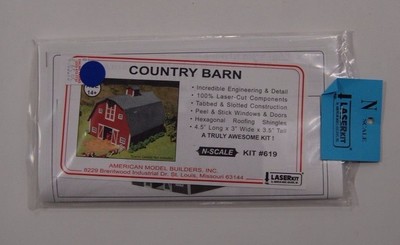 N Scale Amb Laserkit 619 Country Barn Ebay