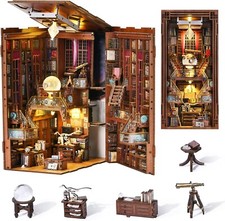 MiniCity Book Nook Kit, DIY Miniature Dollhouse Booknook Kit, 3D Wooden Puzzle