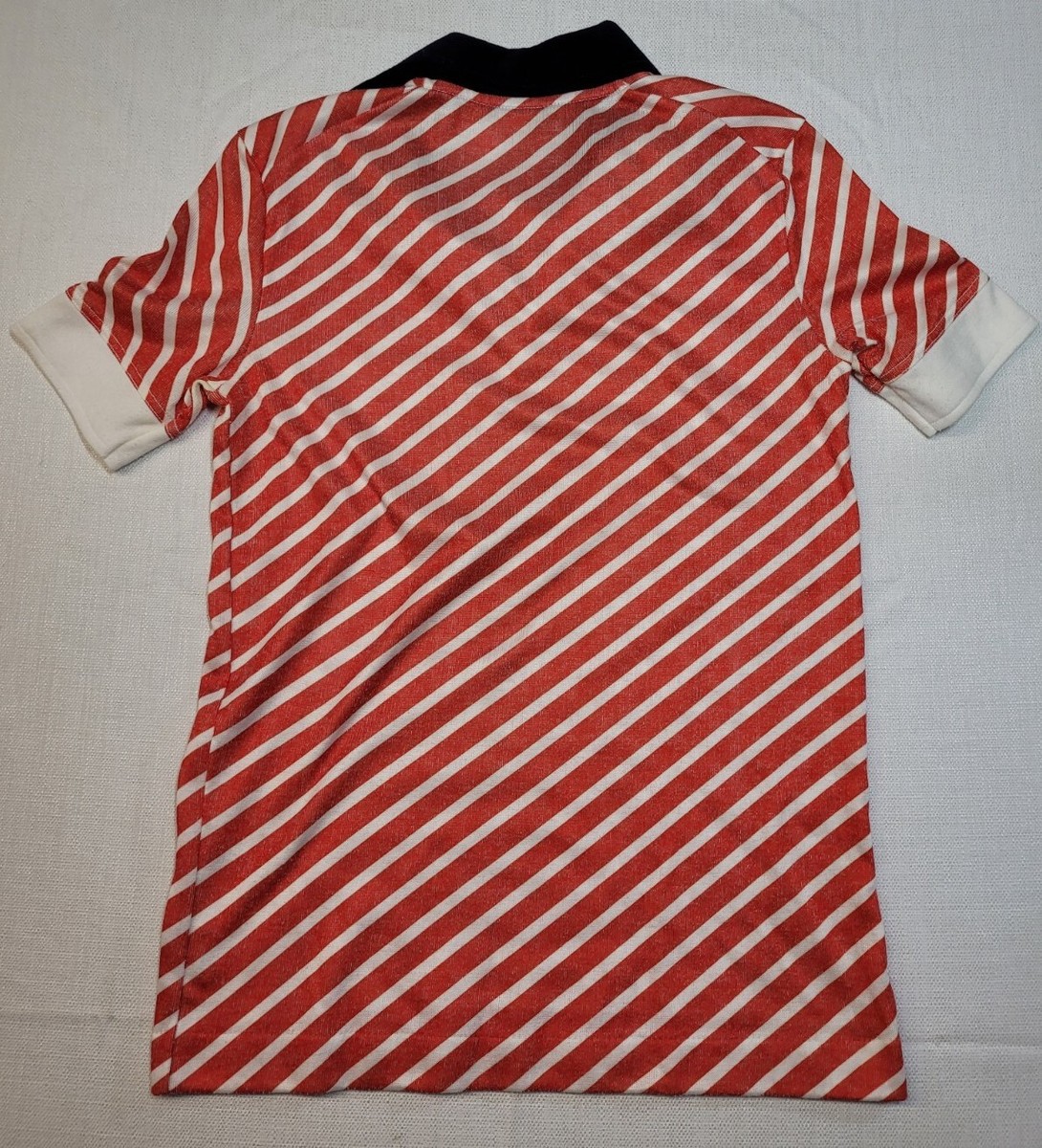 Vintage Fila Red Striped White Line Polo Made In Italy Rare