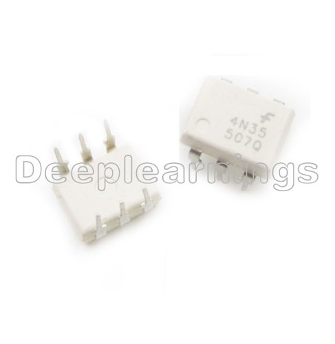 10 STCK. 4N35 DIP-6 FSC Optokoppler Phototransistor IC 30 V - Bild 2 von 4