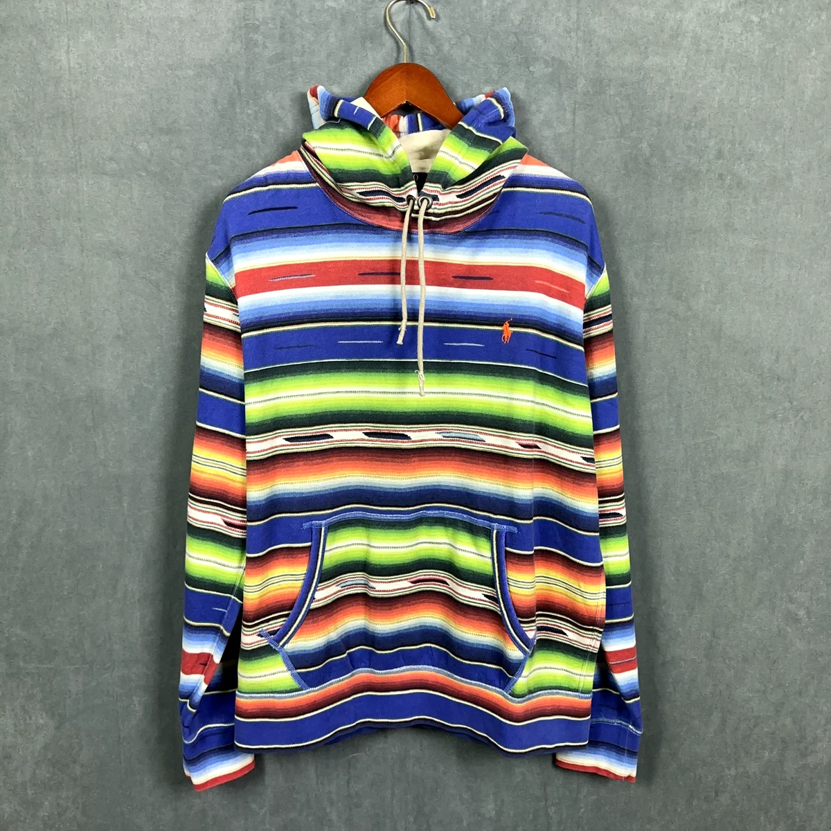 Polo Ralph Lauren Laguna Mens Serape Fleece Hoodie Sweatshirt Size Small