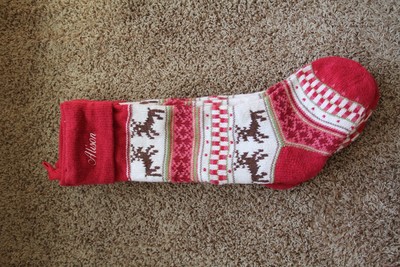 Nwot Pottery Barn Kids Fair Isle Knit Christmas Stocking Reindeer