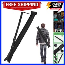 Black Pool Cue Case, Billiard Pool Cue Stick Carrying Case for 1/2 Billiard C...