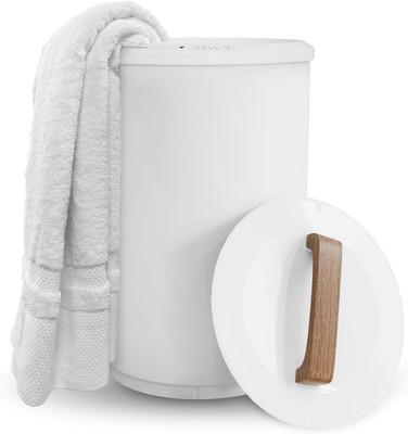 SAMEAT Large Bucket Towel Warmer Bathroom White Wood Handle Timer 40x70 #R015