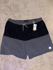 Ocean Current Men's 6" Swim Trunks Lined Size XL Black Gray NWT 40.00
